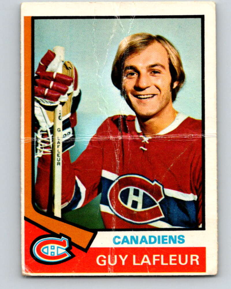 1974-75 O-Pee-Chee #232 Guy Lafleur  Montreal Canadiens  V4806