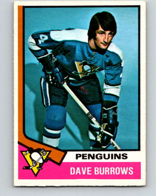 1974-75 O-Pee-Chee #241 Dave Burrows UER  Pittsburgh Penguins  V4834