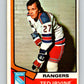 1974-75 O-Pee-Chee #264 Ted Irvine  New York Rangers  V4881