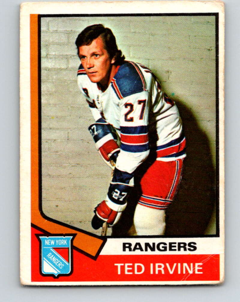 1974-75 O-Pee-Chee #264 Ted Irvine  New York Rangers  V4881