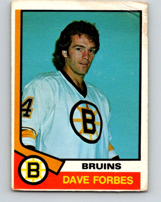 1974-75 O-Pee-Chee #266 Dave Forbes  RC Rookie Boston Bruins  V4884