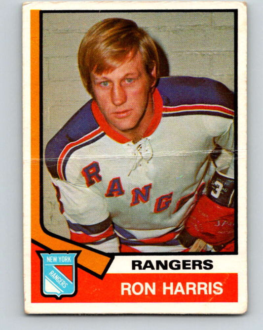 1974-75 O-Pee-Chee #276 Ron Harris  New York Rangers  V4895
