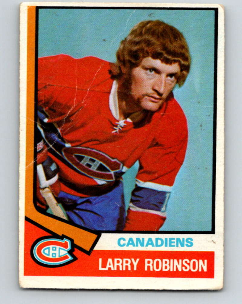 1974-75 O-Pee-Chee #280 Larry Robinson  Montreal Canadiens  V4906