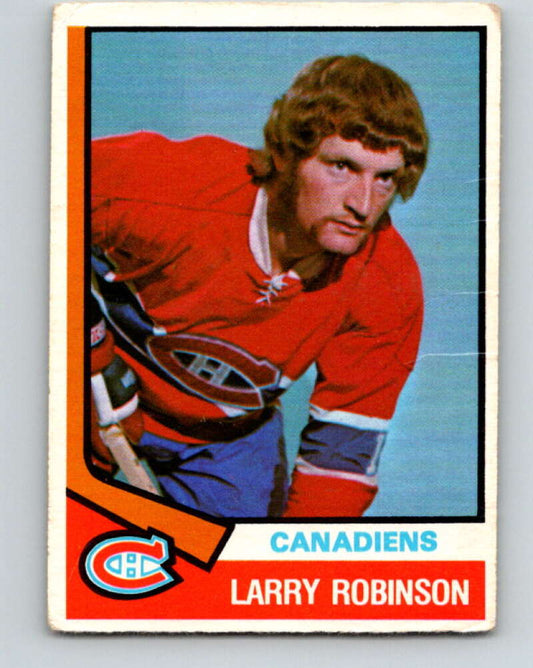 1974-75 O-Pee-Chee #280 Larry Robinson  Montreal Canadiens  V4907