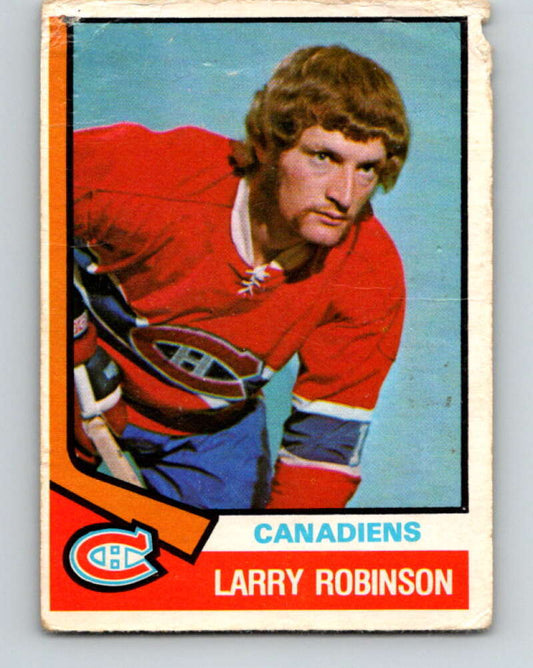 1974-75 O-Pee-Chee #280 Larry Robinson  Montreal Canadiens  V4908