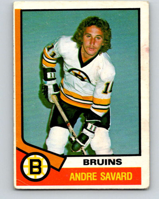 1974-75 O-Pee-Chee #285 Andre Savard  RC Rookie Boston Bruins  V4916
