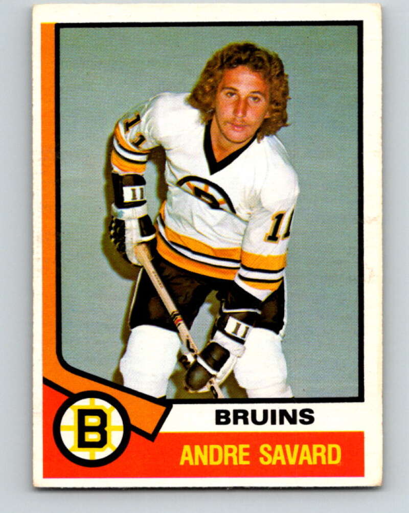 1974-75 O-Pee-Chee #285 Andre Savard  RC Rookie Boston Bruins  V4917