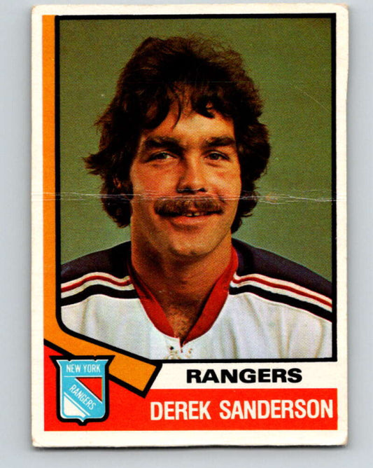 1974-75 O-Pee-Chee #290 Derek Sanderson  New York Rangers  V4929