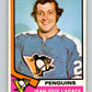 1974-75 O-Pee-Chee #299 Jean-Guy Lagace  RC Rookie Pittsburgh Penguins  V4949