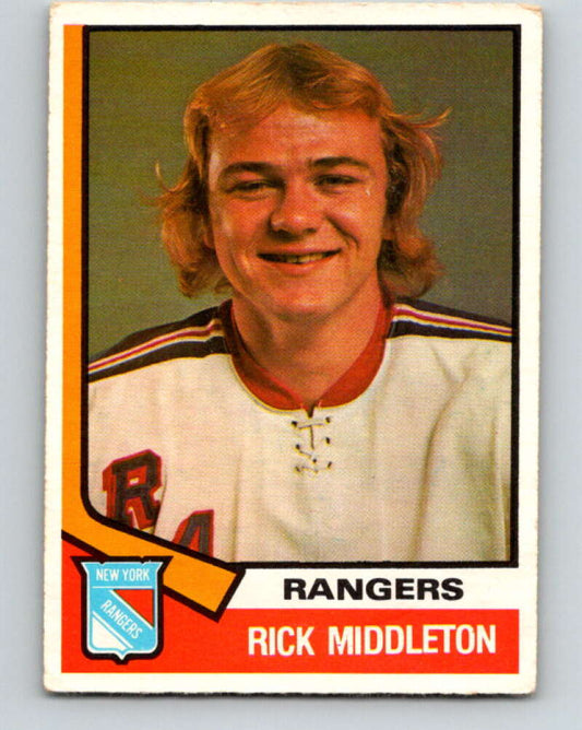 1974-75 O-Pee-Chee #304 Rick Middleton  RC Rookie New York Rangers  V4956