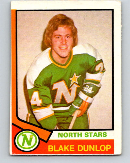 1974-75 O-Pee-Chee #308 Blake Dunlop  RC Rookie Minnesota North Stars  V4964