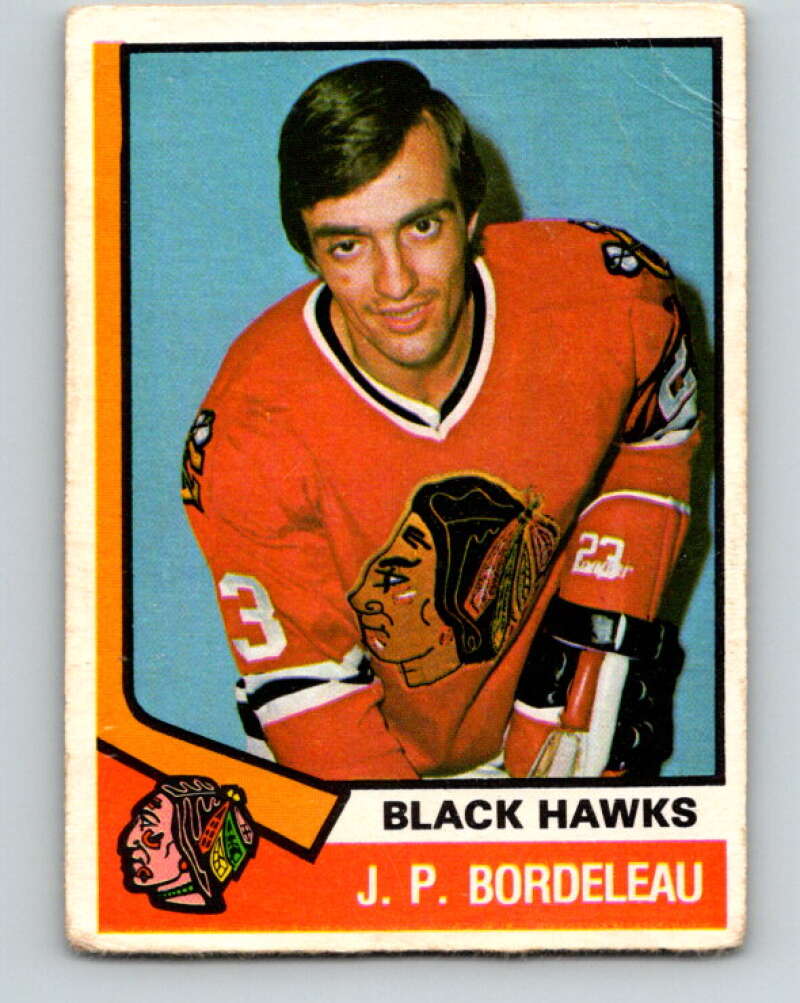 1974-75 O-Pee-Chee #309 J.P. Bordeleau  Chicago Blackhawks  V4966