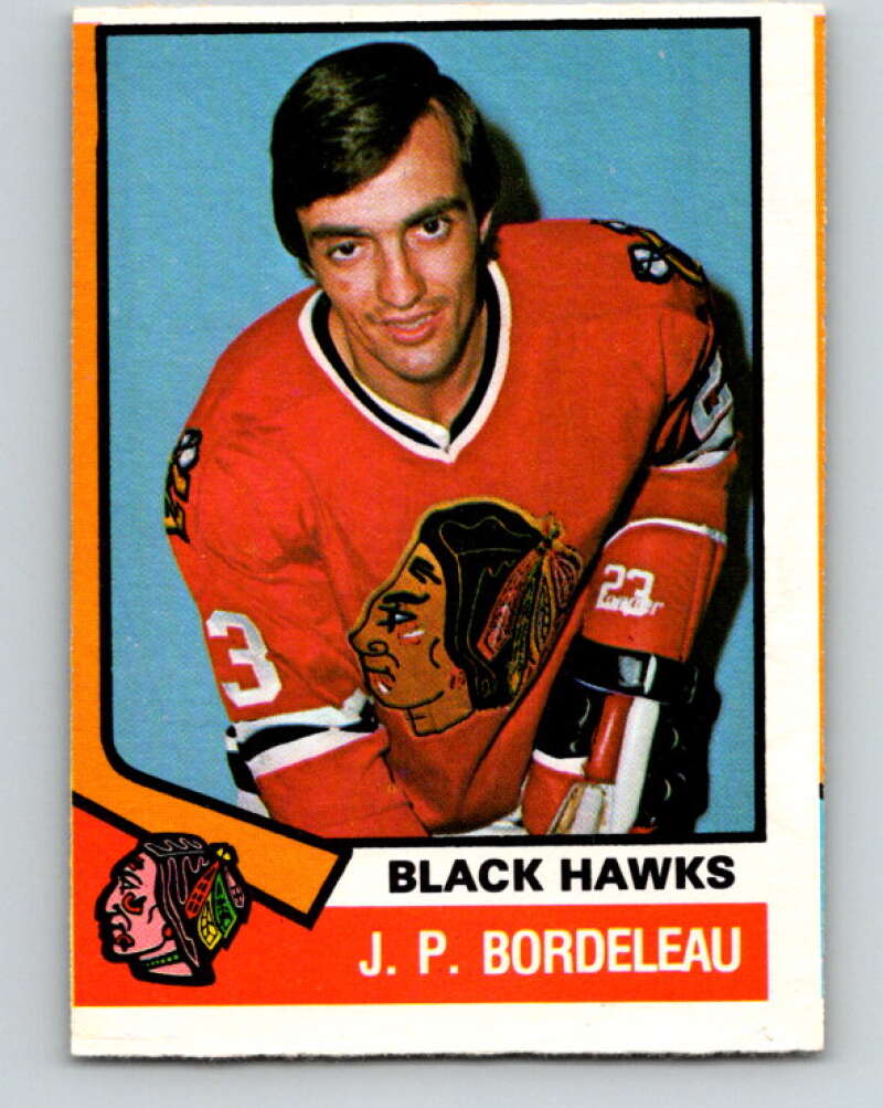 1974-75 O-Pee-Chee #309 J.P. Bordeleau  Chicago Blackhawks  V4967