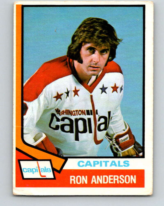 1974-75 O-Pee-Chee #314 Ron Anderson  RC Rookie Washington Capitals  V4979