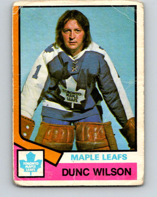 1974-75 O-Pee-Chee #327 Dunc Wilson  Toronto Maple Leafs  V5000
