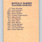 1974-75 O-Pee-Chee #337 Buffalo Sabres TC  Buffalo Sabres  V5015