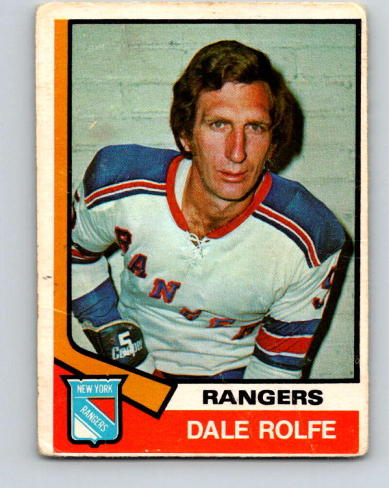 1974-75 O-Pee-Chee #341 Dale Rolfe  New York Rangers  V5020