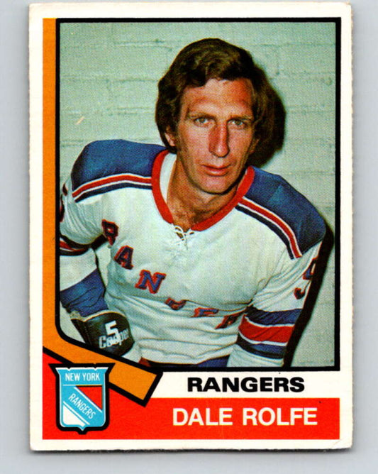 1974-75 O-Pee-Chee #341 Dale Rolfe  New York Rangers  V5021
