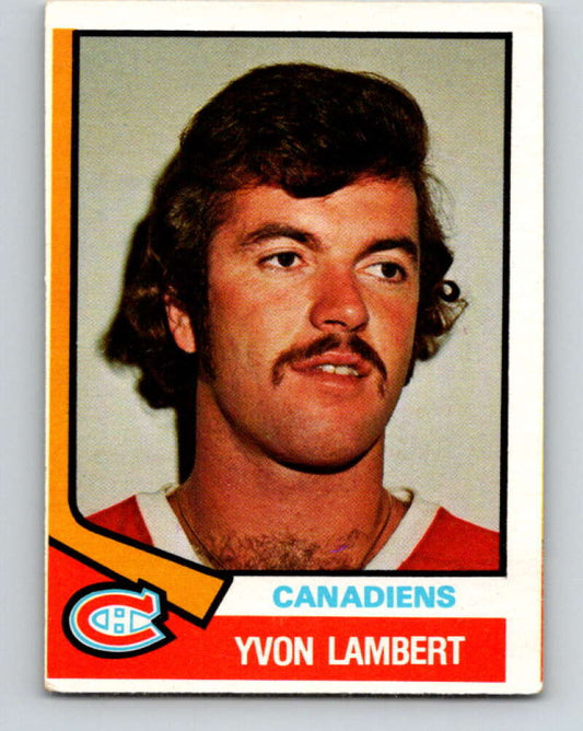1974-75 O-Pee-Chee #342 Yvon Lambert  RC Rookie Montreal Canadiens  V5024