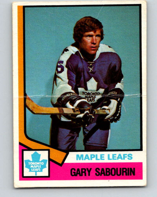 1974-75 O-Pee-Chee #368 Gary Sabourin  Toronto Maple Leafs  V5083