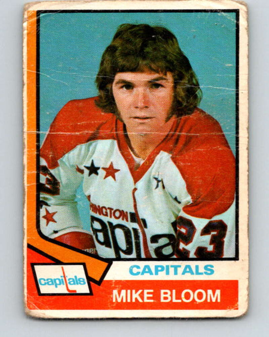 1974-75 O-Pee-Chee #369 Mike Bloom  RC Rookie Washington Capitals  V5085