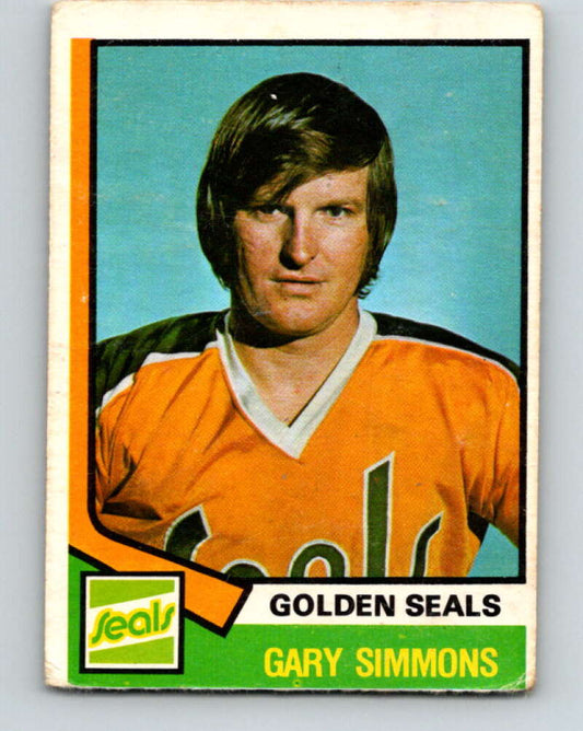 1974-75 O-Pee-Chee #371 Gary Simmons  RC Rookie California Golden Seals  V5090