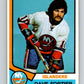 1974-75 O-Pee-Chee #382 Dave Fortier  RC Rookie New York Islanders  V5109