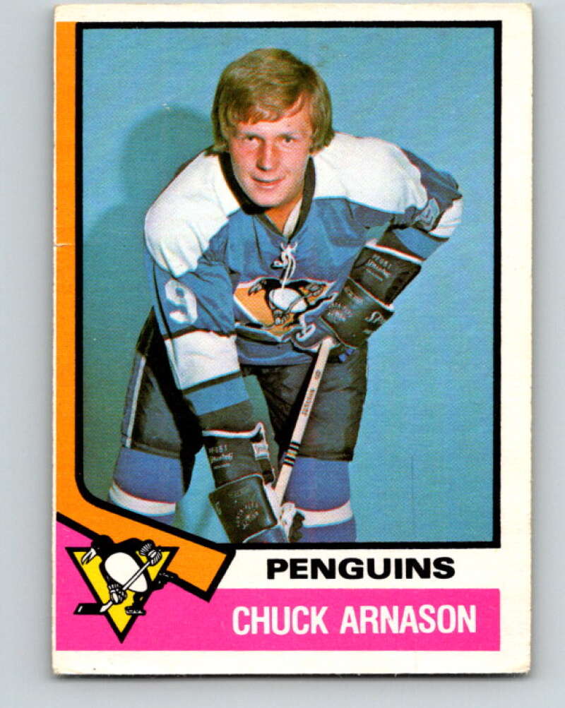 1974-75 O-Pee-Chee #385 Chuck Arnason  RC Rookie Pittsburgh Penguins  V5114