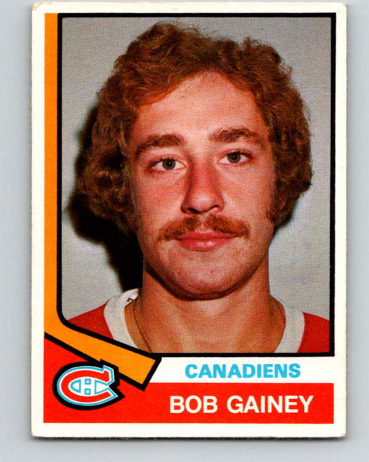 1974-75 O-Pee-Chee #388 Bob Gainey  RC Rookie Montreal Canadiens  V5115