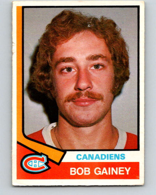 1974-75 O-Pee-Chee #388 Bob Gainey  RC Rookie Montreal Canadiens  V5116