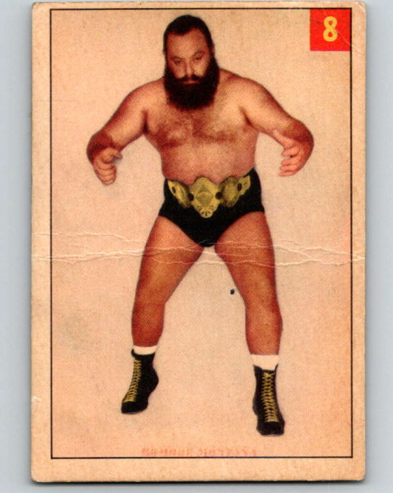 1954 Parkhurst #8 Hombre Montana Wrestling Vintage Sports Card  V5133