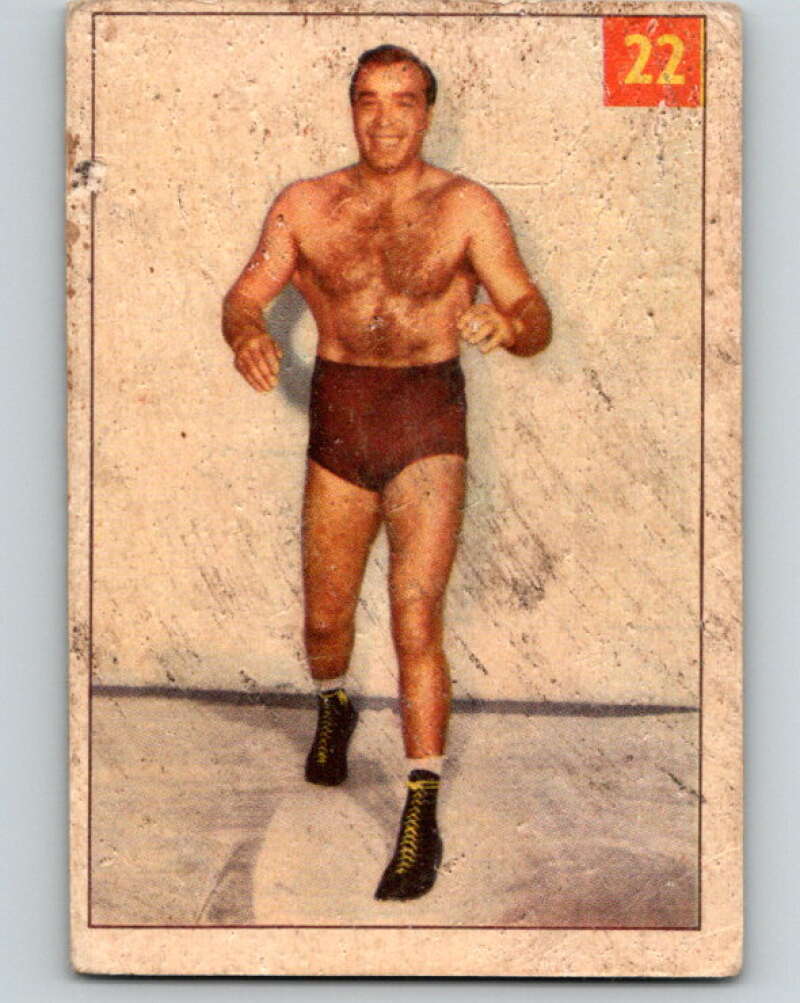 1954 Parkhurst #22 Bill Stack Wrestling Vintage Sports Card  V5146