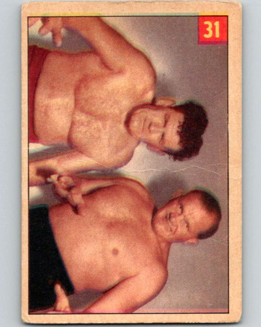 1954 Parkhurst #31 Lee Henning Wrestling Vintage Sports Card  V5155