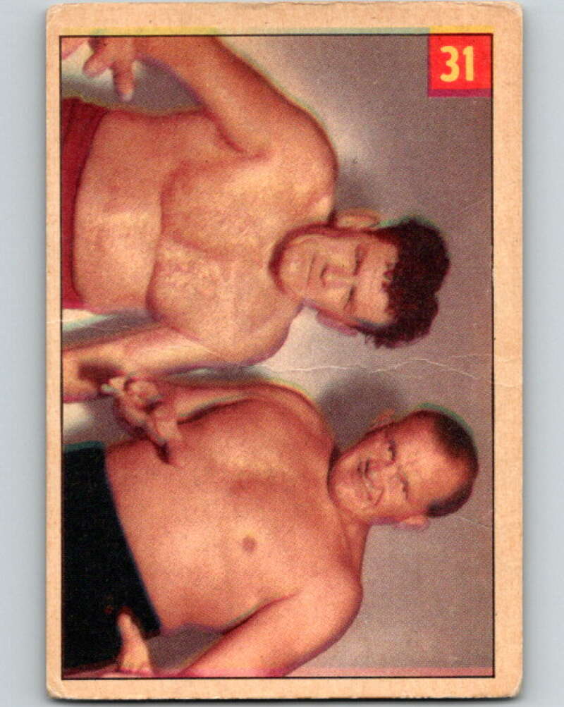 1954 Parkhurst #31 Lee Henning Wrestling Vintage Sports Card  V5155