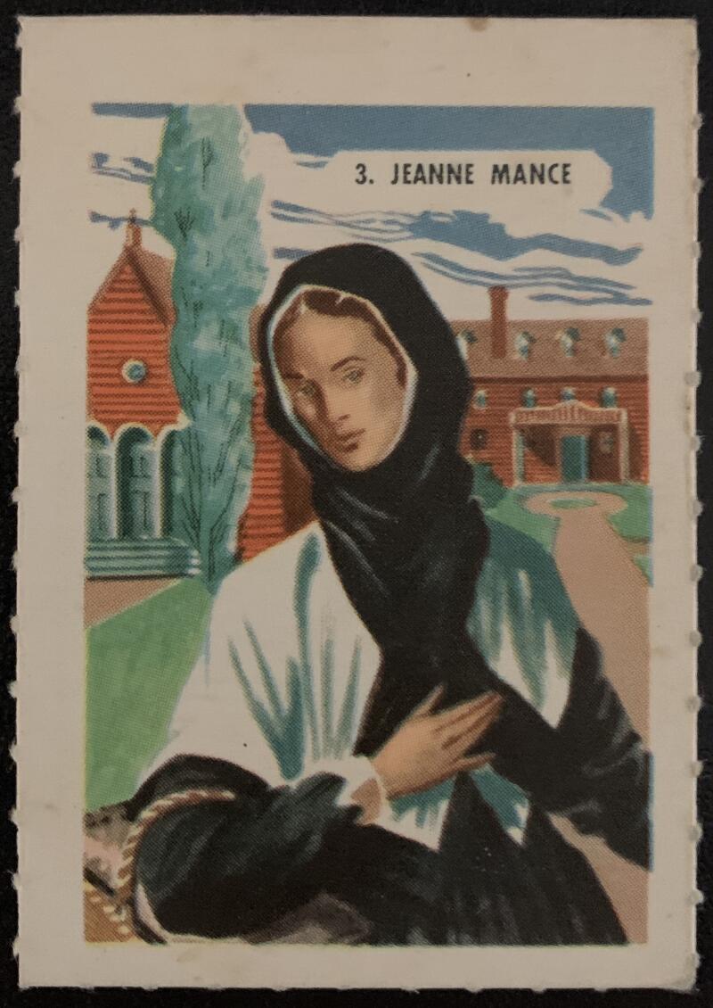 1946 Kellogg's All-Weat #3 Jeanne Mance Vintage Card V5189