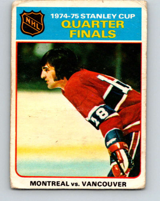 1975-76 O-Pee-Chee #5 Quarter Finals Canadiens/Canucks  V5220