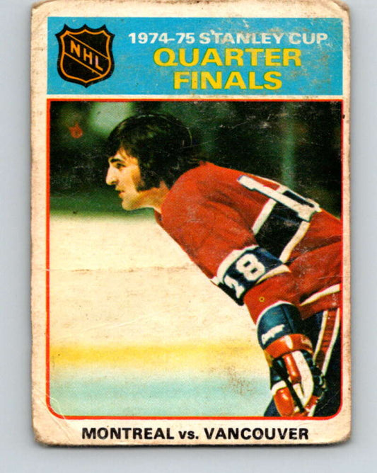 1975-76 O-Pee-Chee #5 Quarter Finals Canadiens/Canucks  V5221