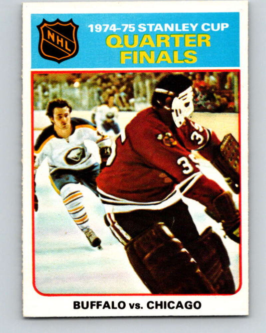 1975-76 O-Pee-Chee #6 Quarter Finals Sabres/Blackhawks  V5223
