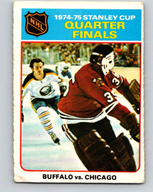 1975-76 O-Pee-Chee #6 Quarter Finals Sabres/Blackhawks  V5224