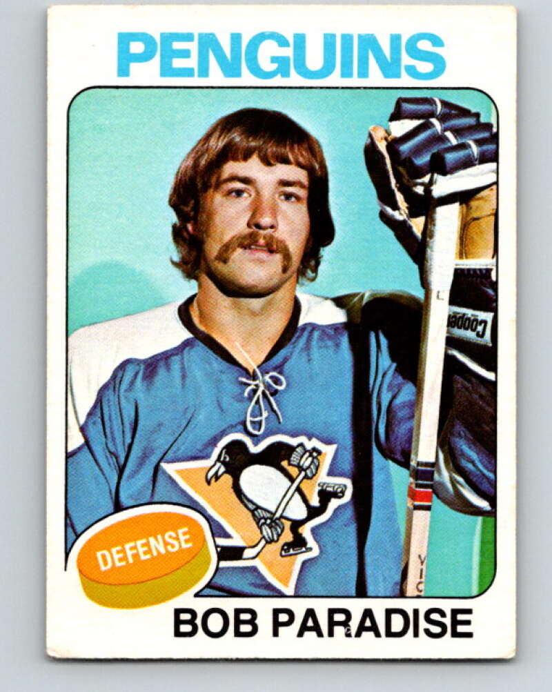 1975-76 O-Pee-Chee #21 Bob Paradise  Pittsburgh Penguins  V5292