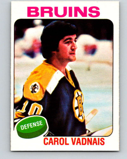 1975-76 O-Pee-Chee #27 Carol Vadnais  Boston Bruins  V5313