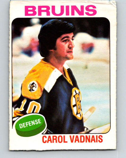 1975-76 O-Pee-Chee #27 Carol Vadnais  Boston Bruins  V5315