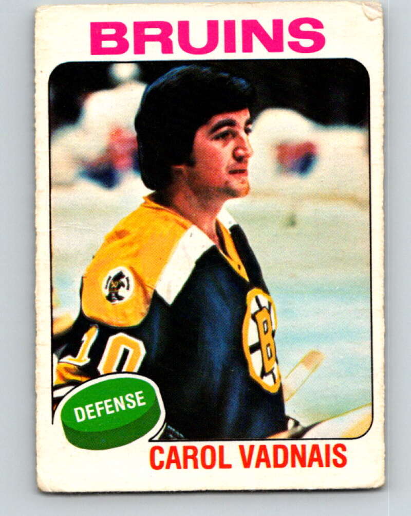 1975-76 O-Pee-Chee #27 Carol Vadnais  Boston Bruins  V5318