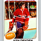 1975-76 O-Pee-Chee #35 Ken Dryden  Montreal Canadiens  V5354