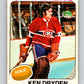 1975-76 O-Pee-Chee #35 Ken Dryden  Montreal Canadiens  V5357