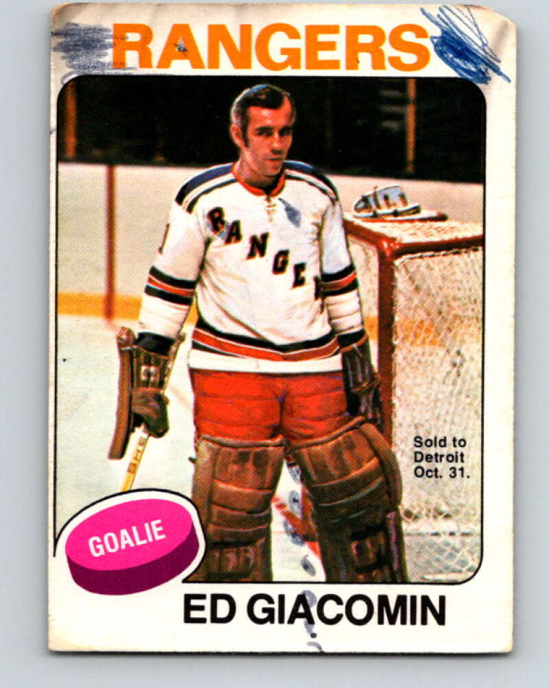 1975-76 O-Pee-Chee #55 Ed Giacomin  New York Rangers  V5423
