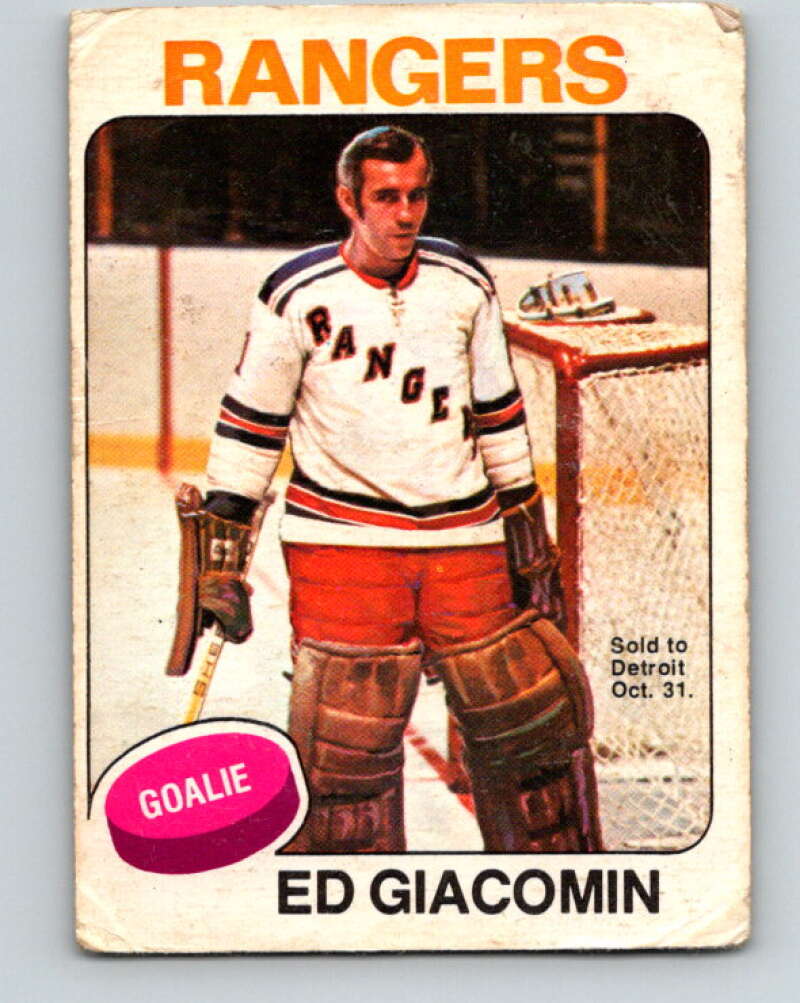 1975-76 O-Pee-Chee #55 Ed Giacomin  New York Rangers  V5424
