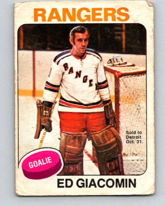 1975-76 O-Pee-Chee #55 Ed Giacomin  New York Rangers  V5424