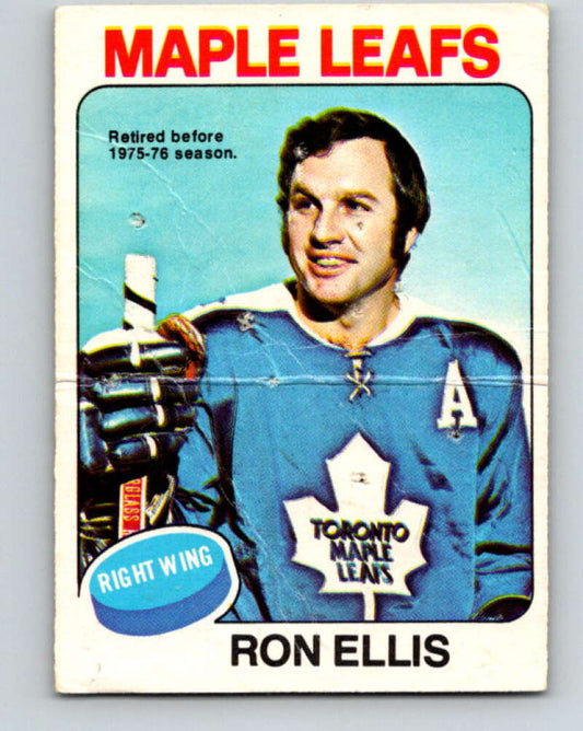 1975-76 O-Pee-Chee #59 Ron Ellis  Toronto Maple Leafs  V5444