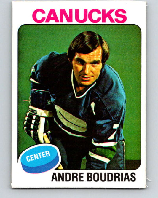 1975-76 O-Pee-Chee #60 Andre Boudrias  Vancouver Canucks  V5445